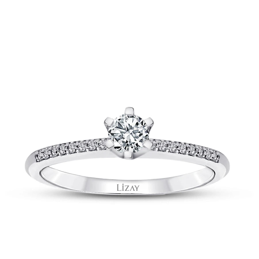 0.27 Carat Diamond Round Solitaire Engagement Ring