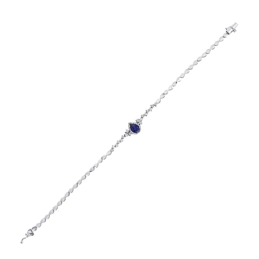 1,29 Karat Diamant-Saphir-Armband