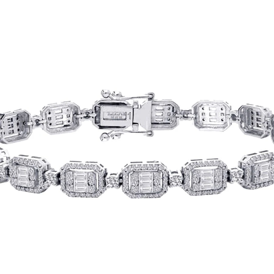2.84 Carat Diamond Baguette Bangle