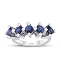 2.71 Carat Five-Stone Sapphire Ring
