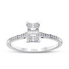 0.13 Carat Diamond Baguette Ring