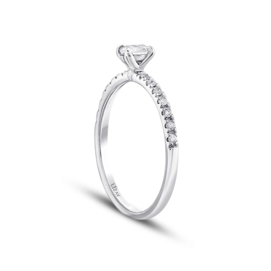 0.31 Carat Diamond Oval Solitaire Engagement Ring