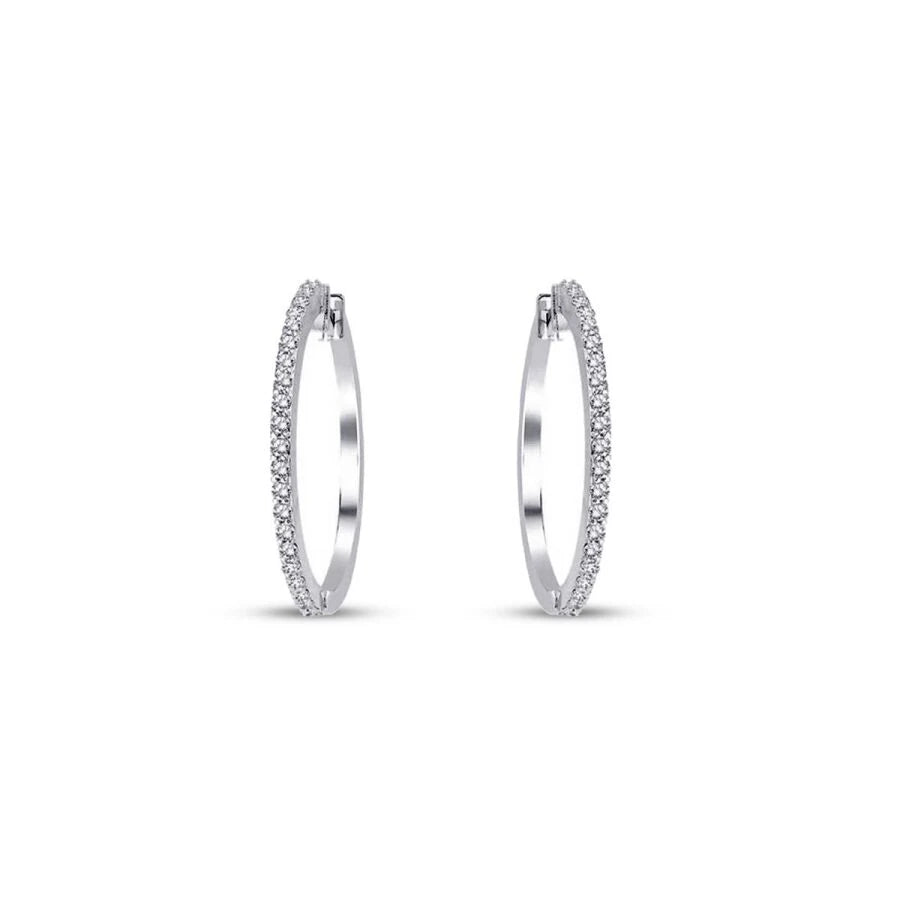0.30 Carat Diamond Hoop Earrings