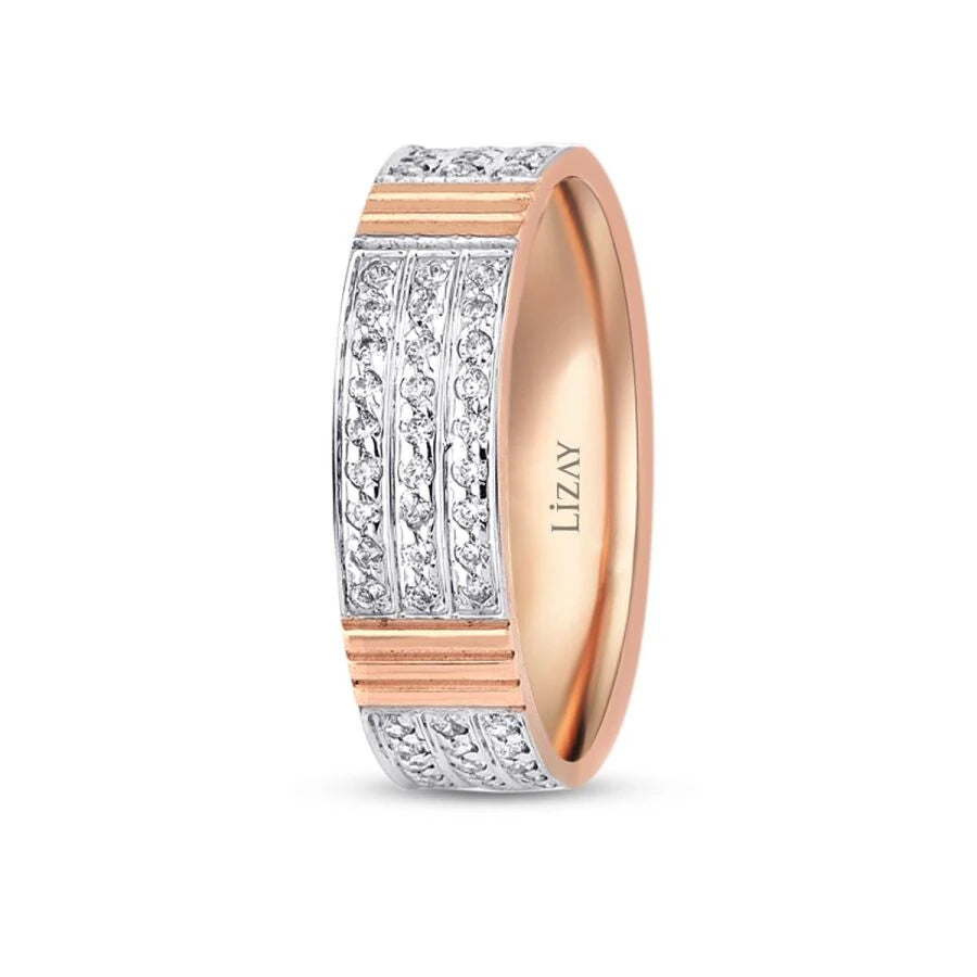 Rose Gold Pave Wedding Band
