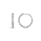 0.43 Carat Diamond Hoop Earrings