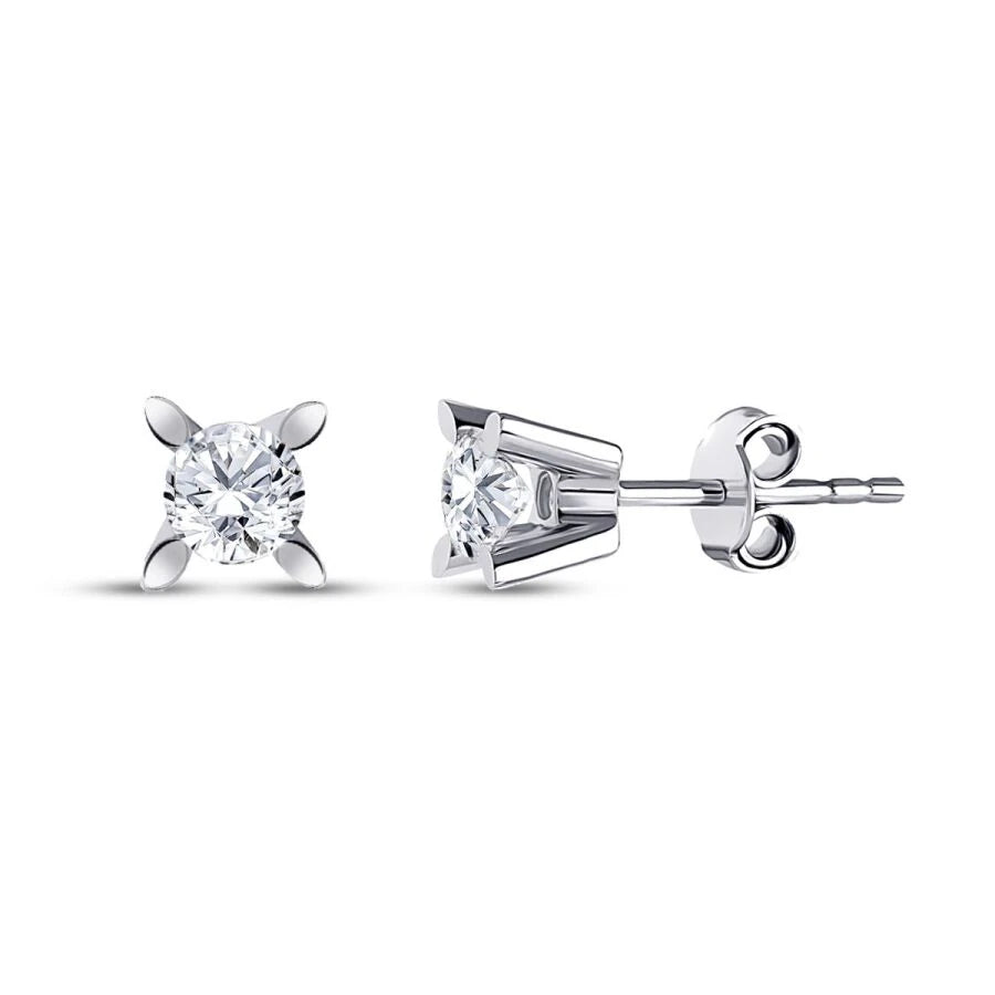 0.60 Carat Diamond Solitaire Earrings
