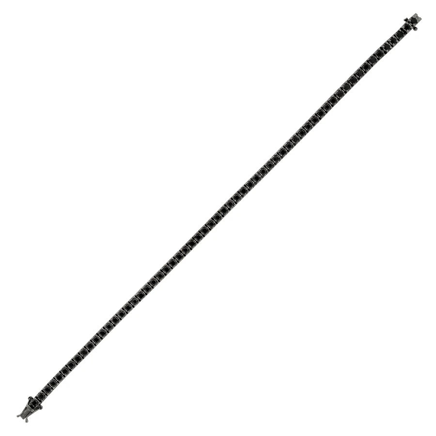 Herren-Tennisarmband mit schwarzem Stein, 3,37 Karat