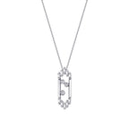 0.09 Carat Diamond Baguette Necklace