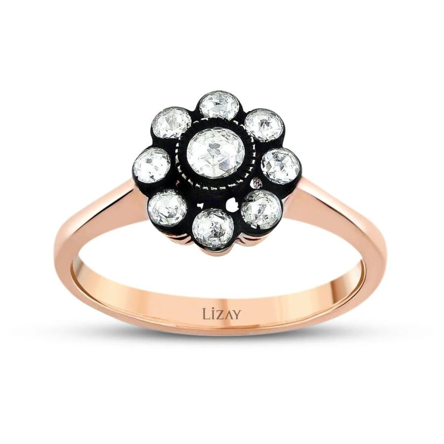 0.88 Carat Diamond Rose Ring