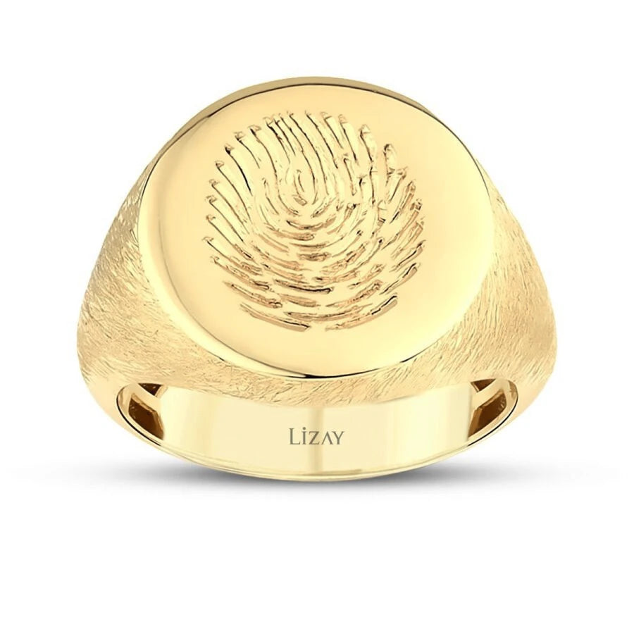 Gold Fingerprint Ring