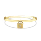 Gold Lock Bangle