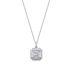 0.07 Carat Diamond-Effect Baguette Necklace