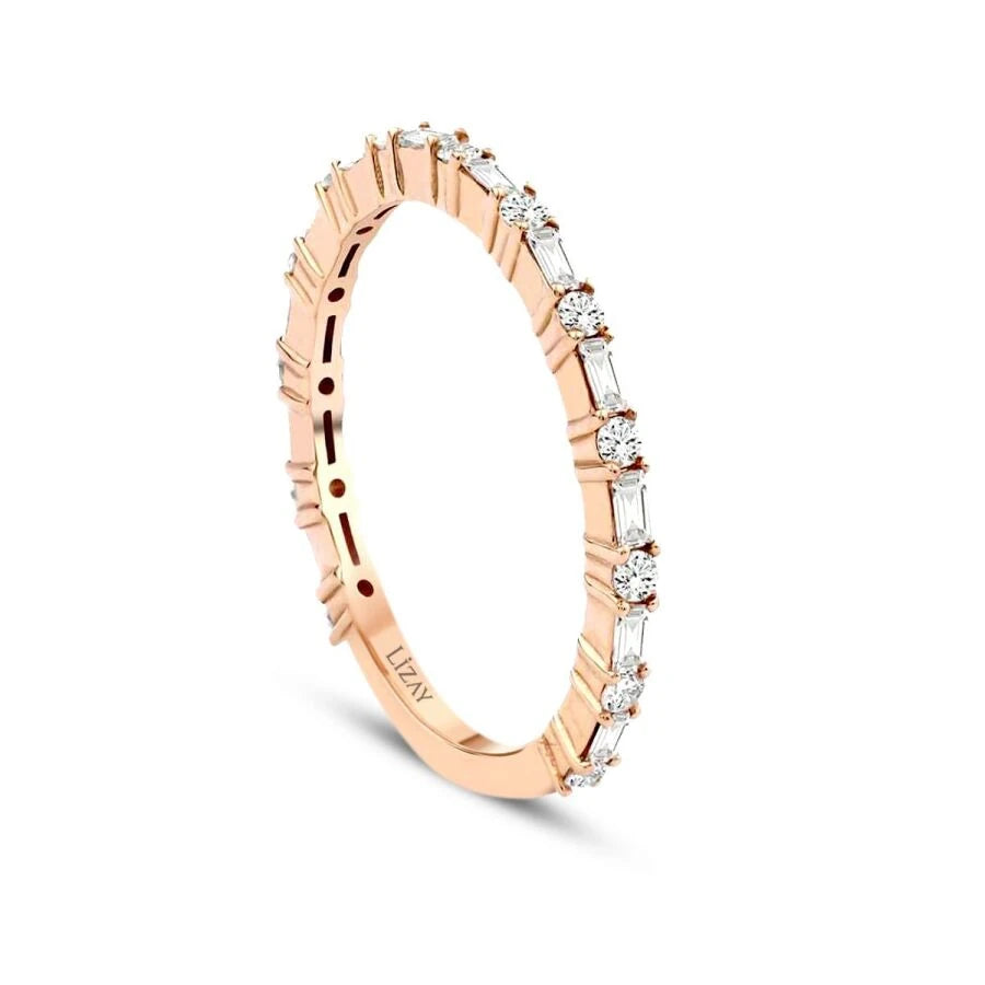 0.38 Carat Diamond Baguette Half-Eternity Ring