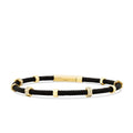 Gold Hexagon Stone Men’s Bracelet