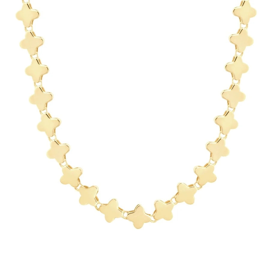 Gold Clover Chain Necklace