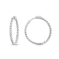 1.42 Carat Diamond Hoop Earrings