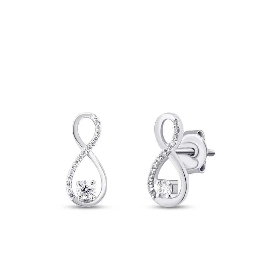 0.18 Carat Diamond Infinity Earrings
