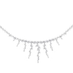 Gold Halskette mit Hängenden Steinen