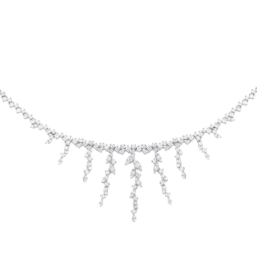 Goldener Halsreif mit baumelndem Stein