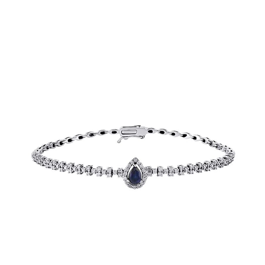 1,50 Karat Diamant-Saphir-Armband