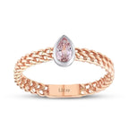 0.18 Carat Morganite Pear Ring