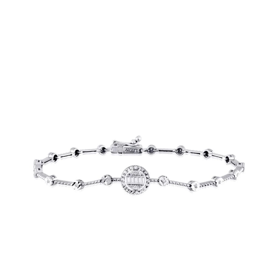 Armband mit 0,16 Karat Diamant-Baguette