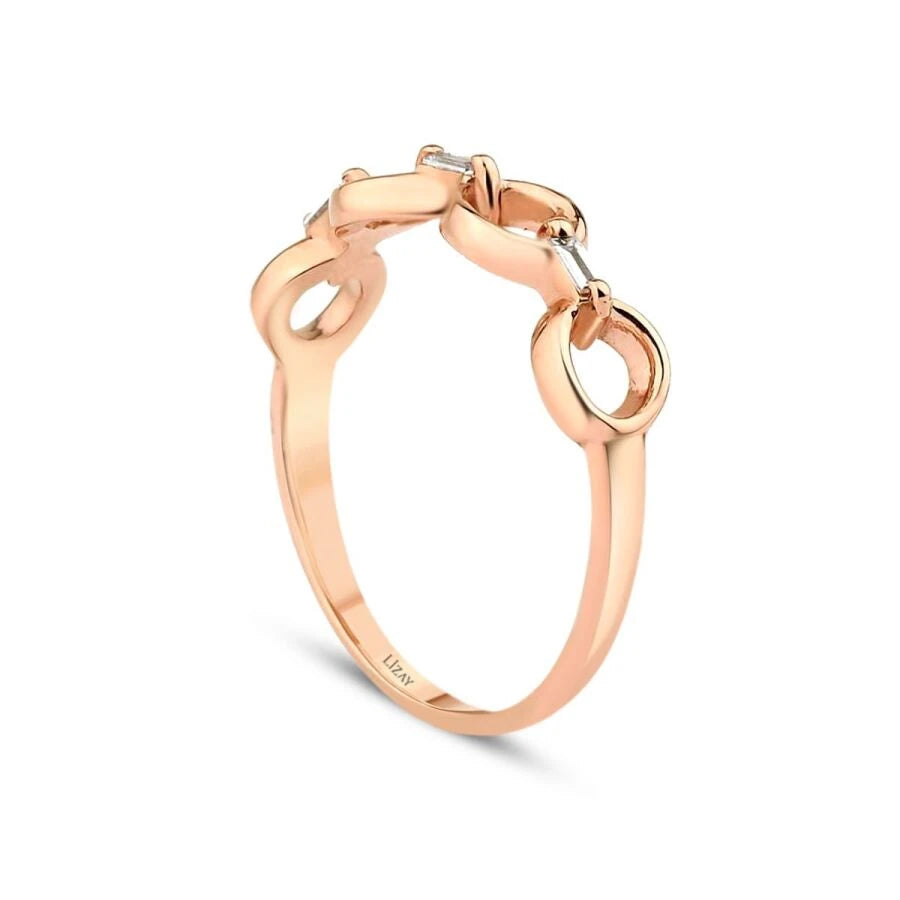 0.13 Carat Diamond Baguette Ring