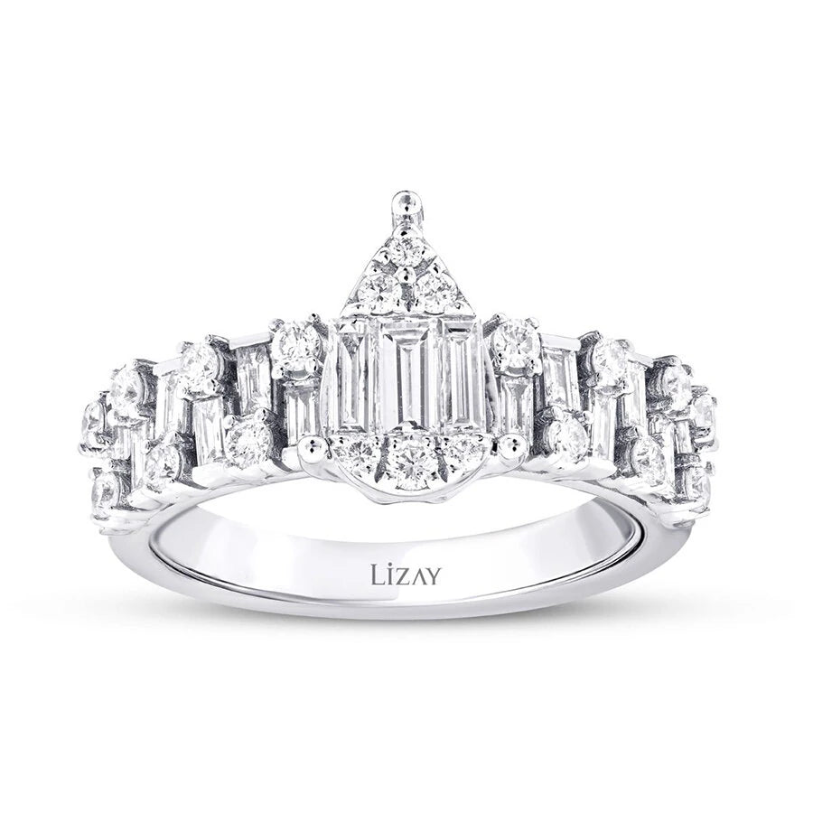 0.97 Carat Diamond Baguette Ring