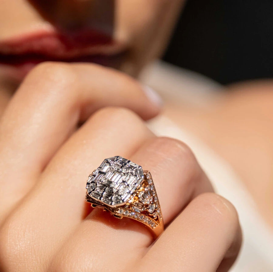 1.86 Carat Diamond Baguette Ring