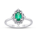0.35 Carat Diamond Emerald Ring