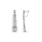 Ohrringe mit 2,43 Karat Diamanten im Baguette-Stil