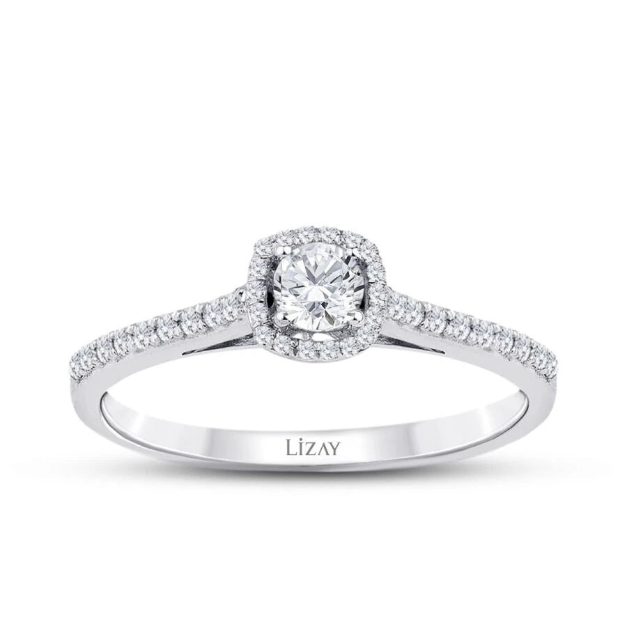 0.32 Carat Diamond Round Solitaire Engagement Ring