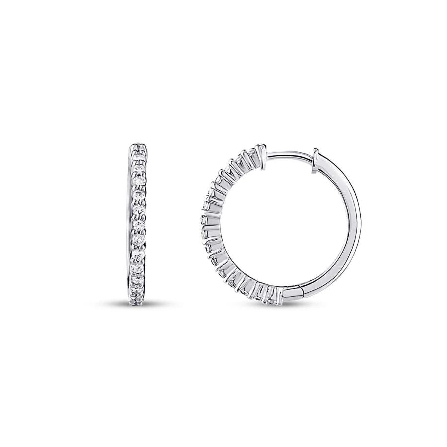 0.70 Carat Diamond Hoop Earrings