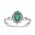 0.47 Carat Diamond Emerald Ring