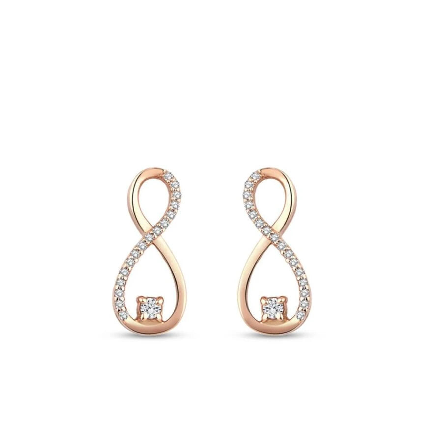 0.12 Carat Diamond Infinity Earrings