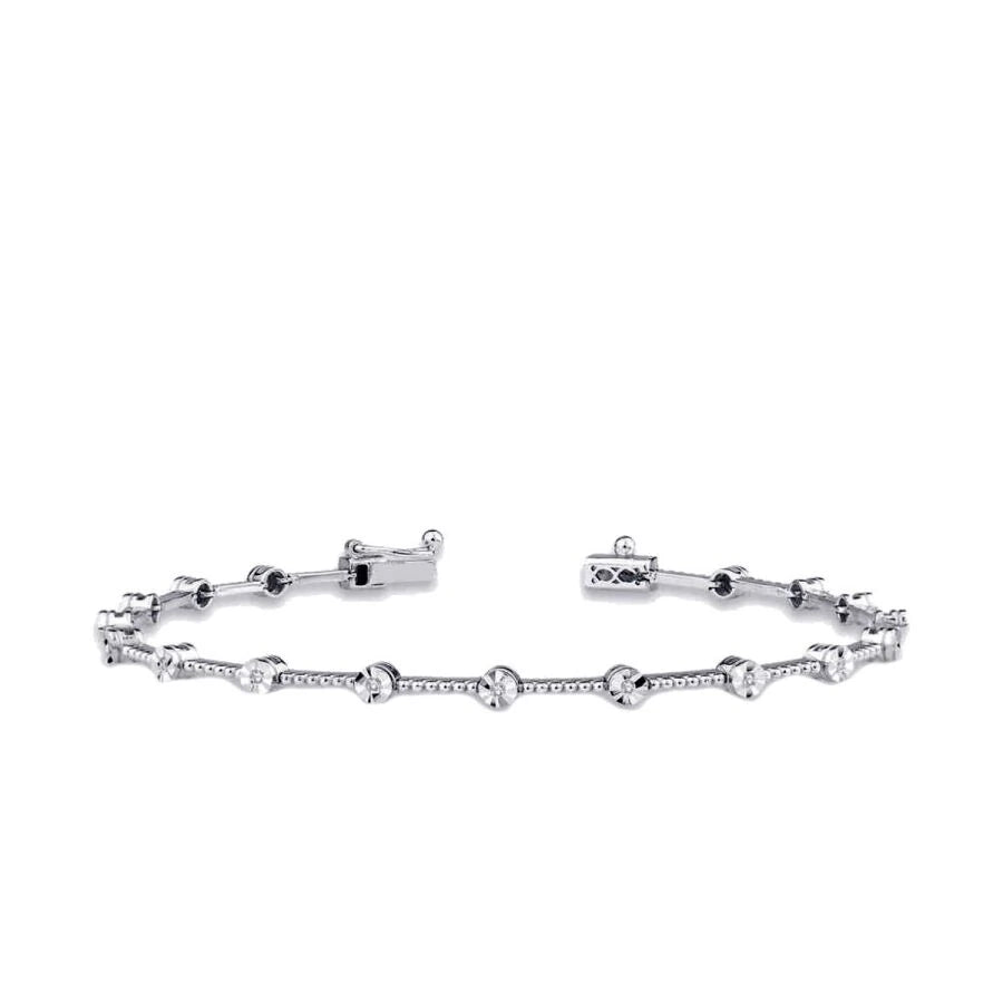 0.10 Carat Diamond-Effect Tennis Bracelet