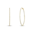 Gold Stone Hoop Earrings