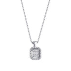 0.14 Carat Diamond Baguette Necklace