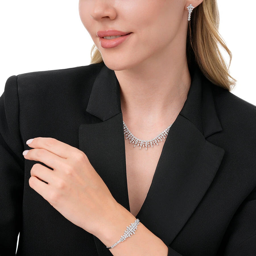 Gold Stone Trend Collar Necklace