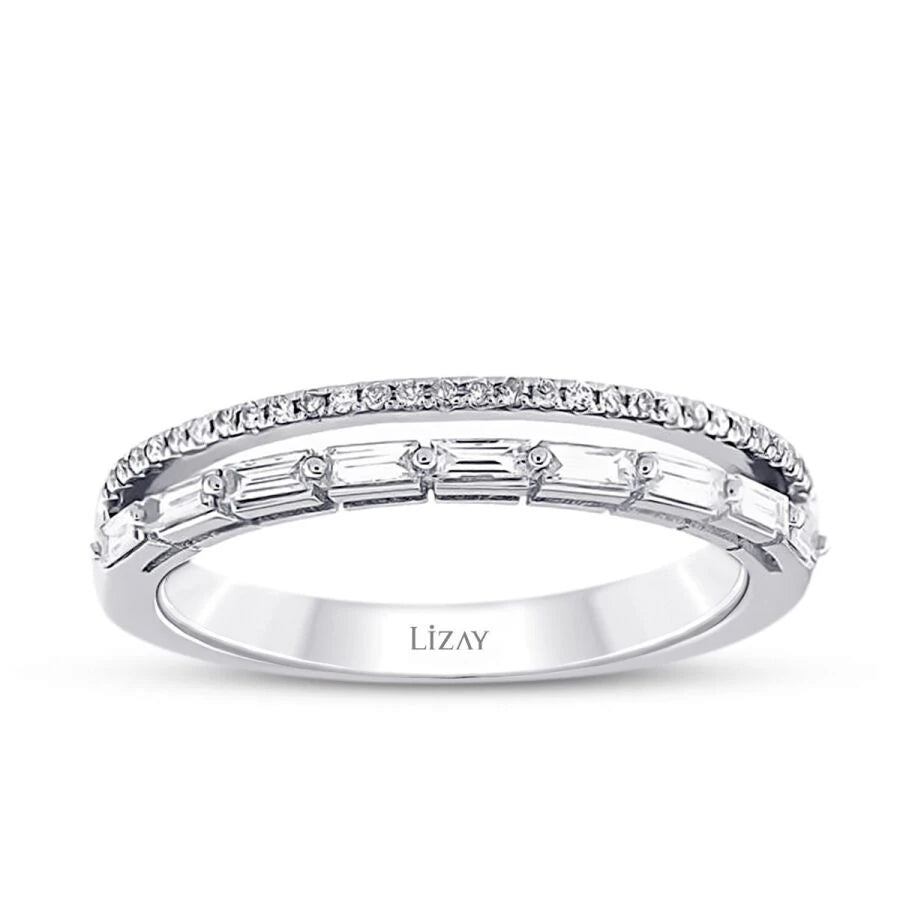 0.33 Carat Diamond Baguette Half-Eternity Ring
