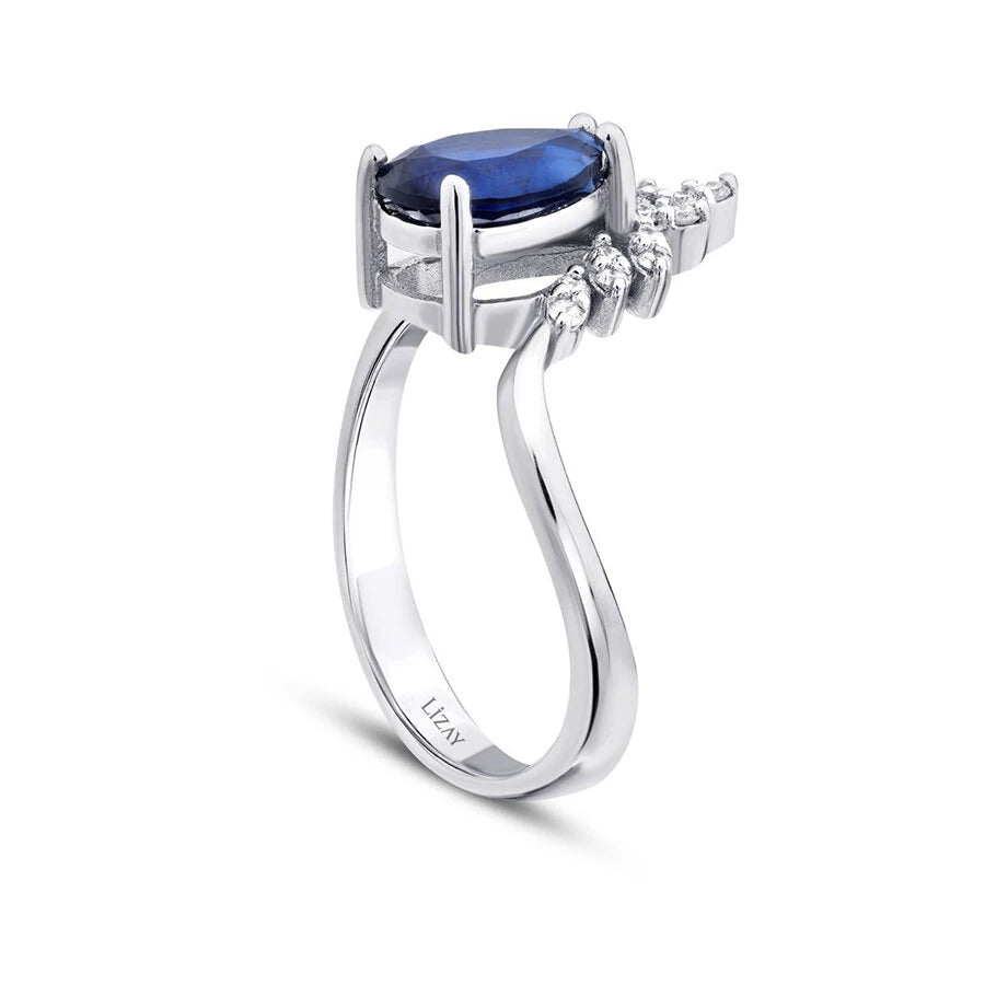 2,19 Karat Diamant-Saphir-Ring