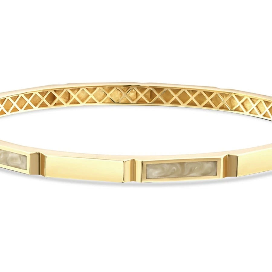 Gold Enamel Bangle