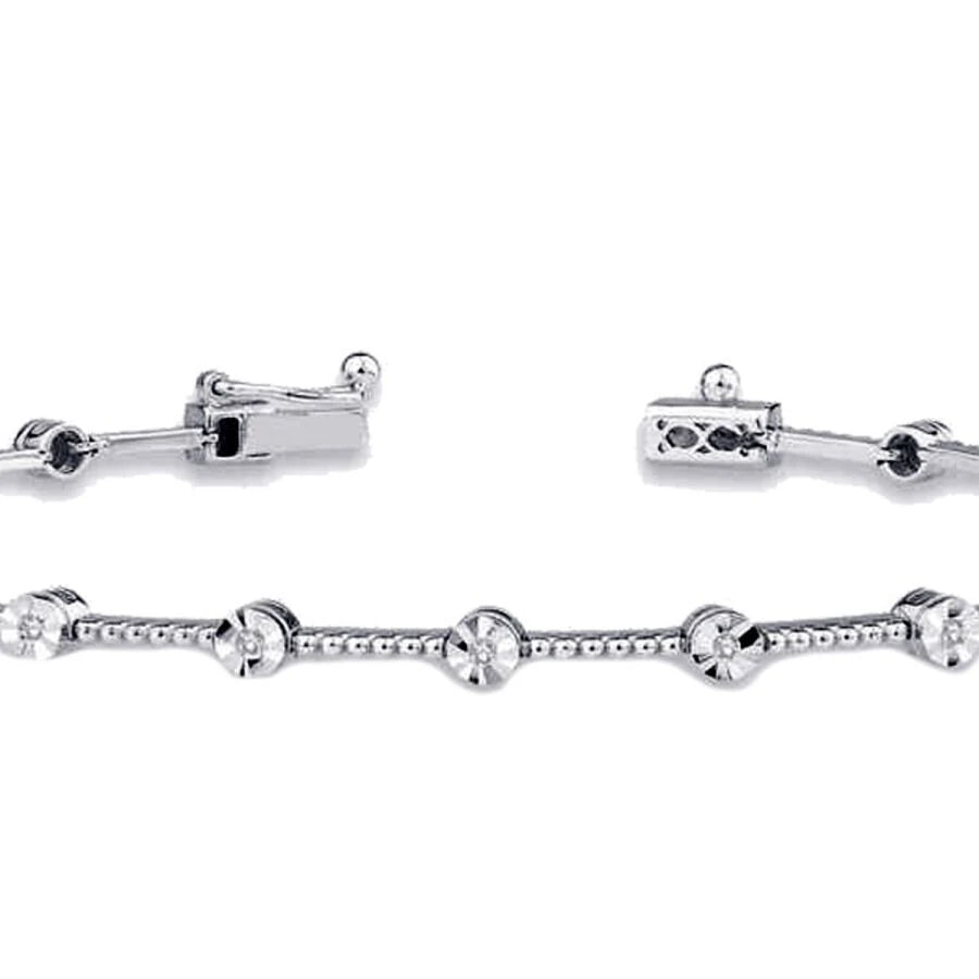 0.10 Carat Diamond-Effect Tennis Bracelet