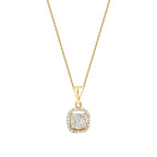 0.16 Carat Diamond Baguette Necklace