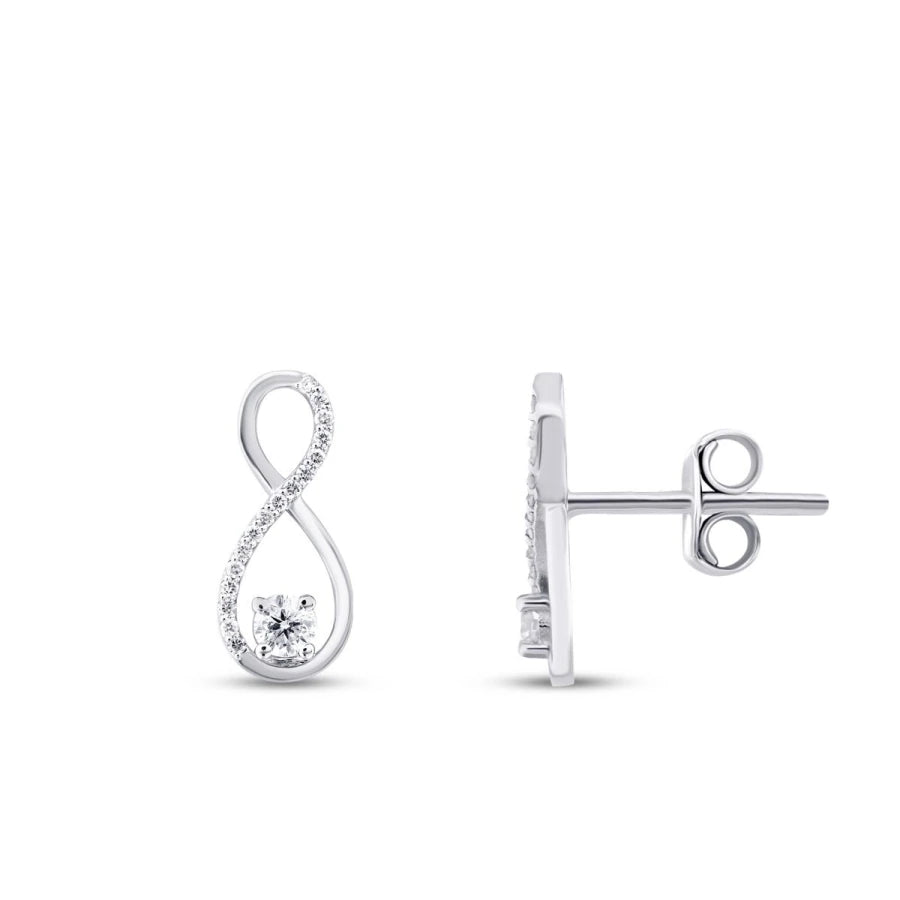 0.18 Carat Diamond Infinity Earrings