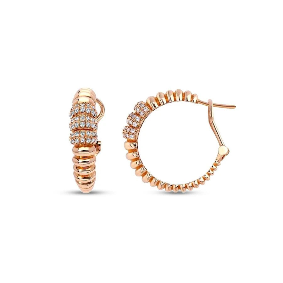 0.56 Carat Diamond Hoop Earrings