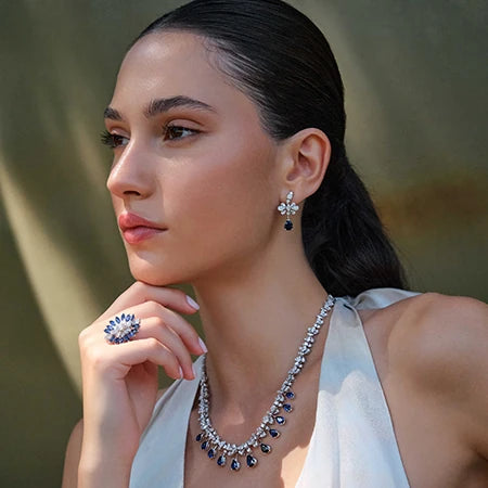 5.21 Carat Diamond Sapphire Ring