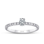 0.31 Carat Diamond Oval Solitaire Engagement Ring