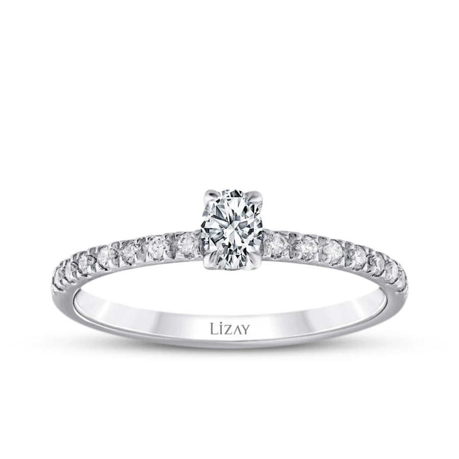 0.31 Carat Diamond Oval Solitaire Engagement Ring