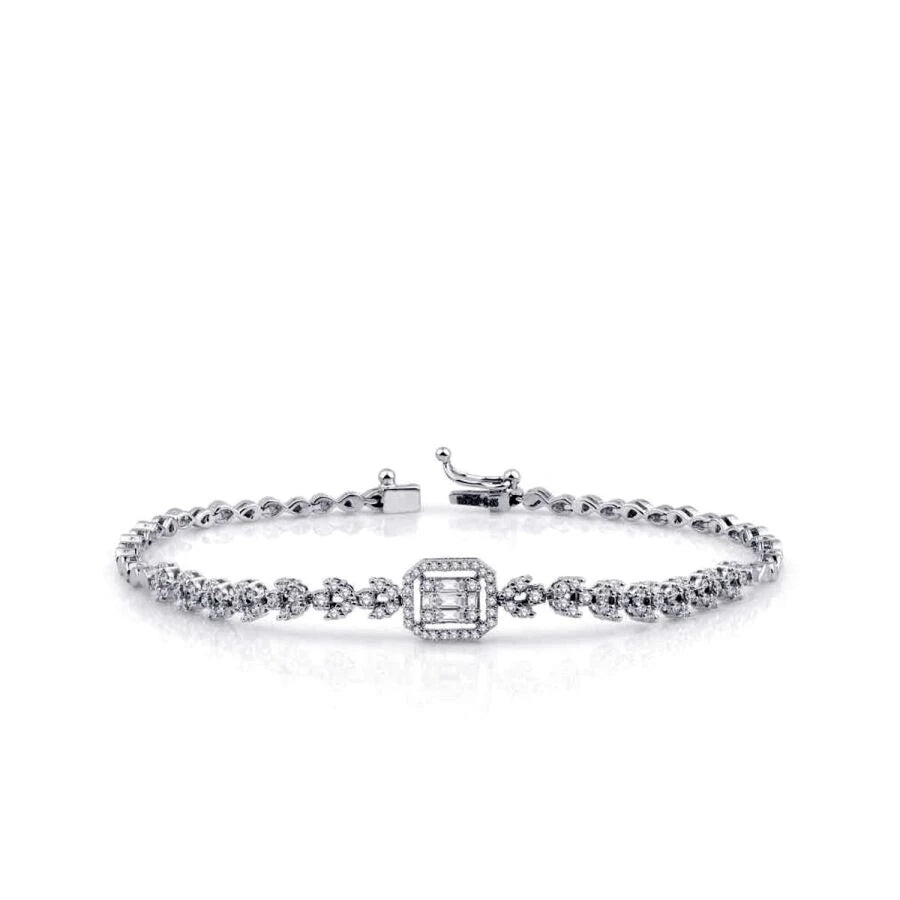 0,90 Karat Diamant-Baguette-Armband